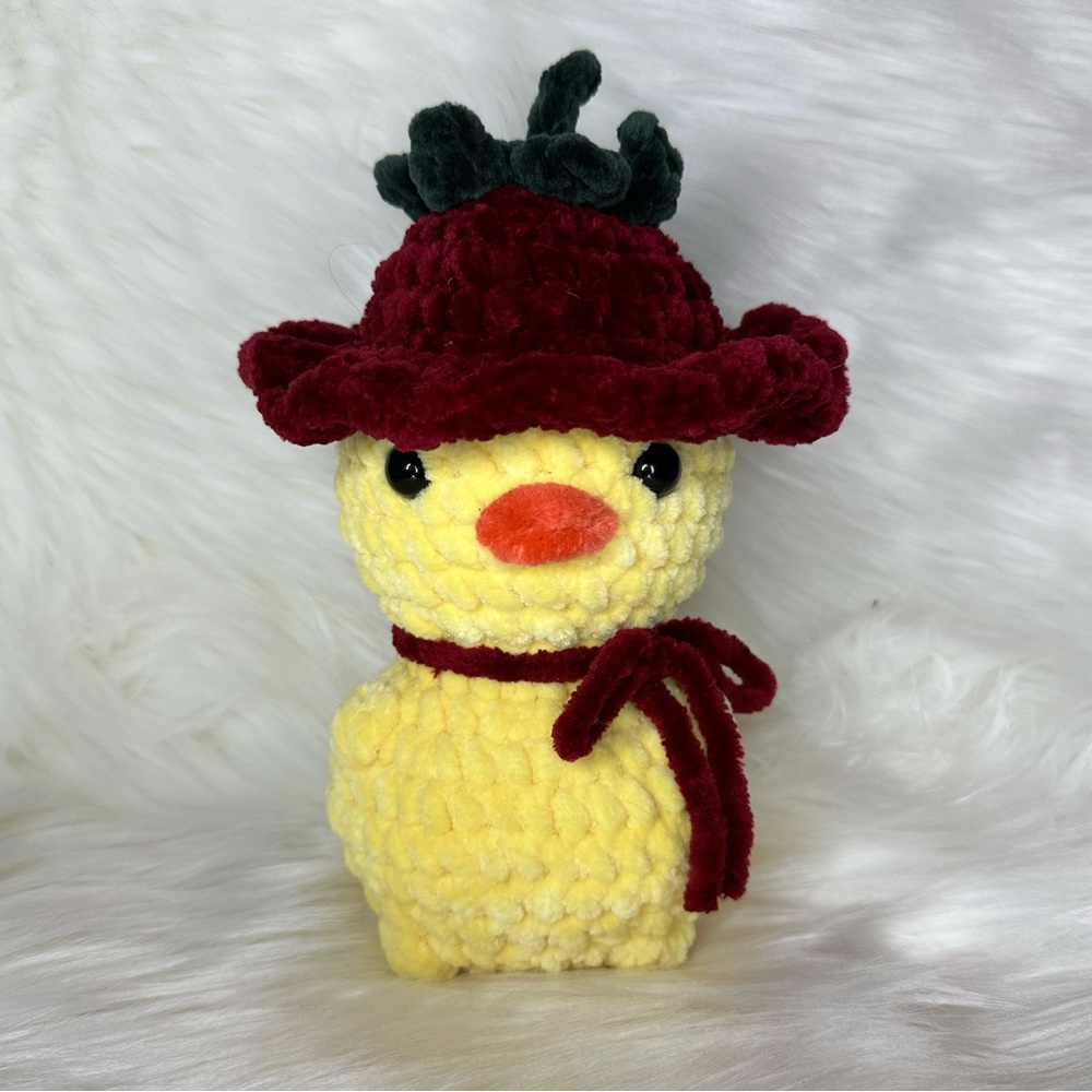 Amigurumi Strawberry Duck Plushie